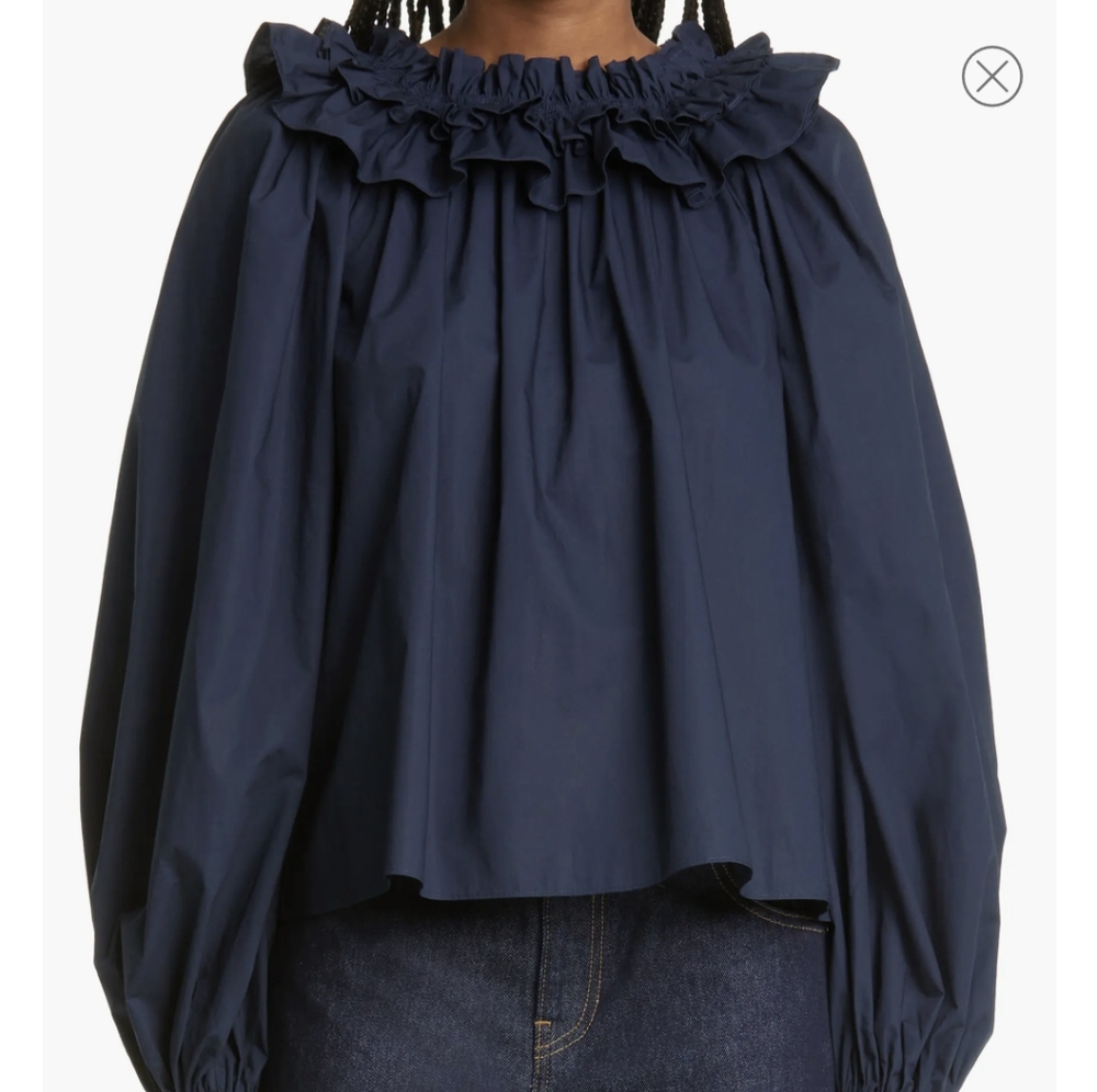 Ulla Johnson Olga ruffle poplin blouse size 4